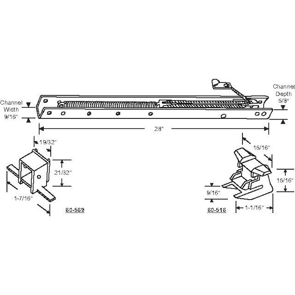 Strybuc 28in Window Channel Balance 60-274-12 - main